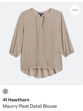 41 Hawthorn Black and Tan Patterned Blouse